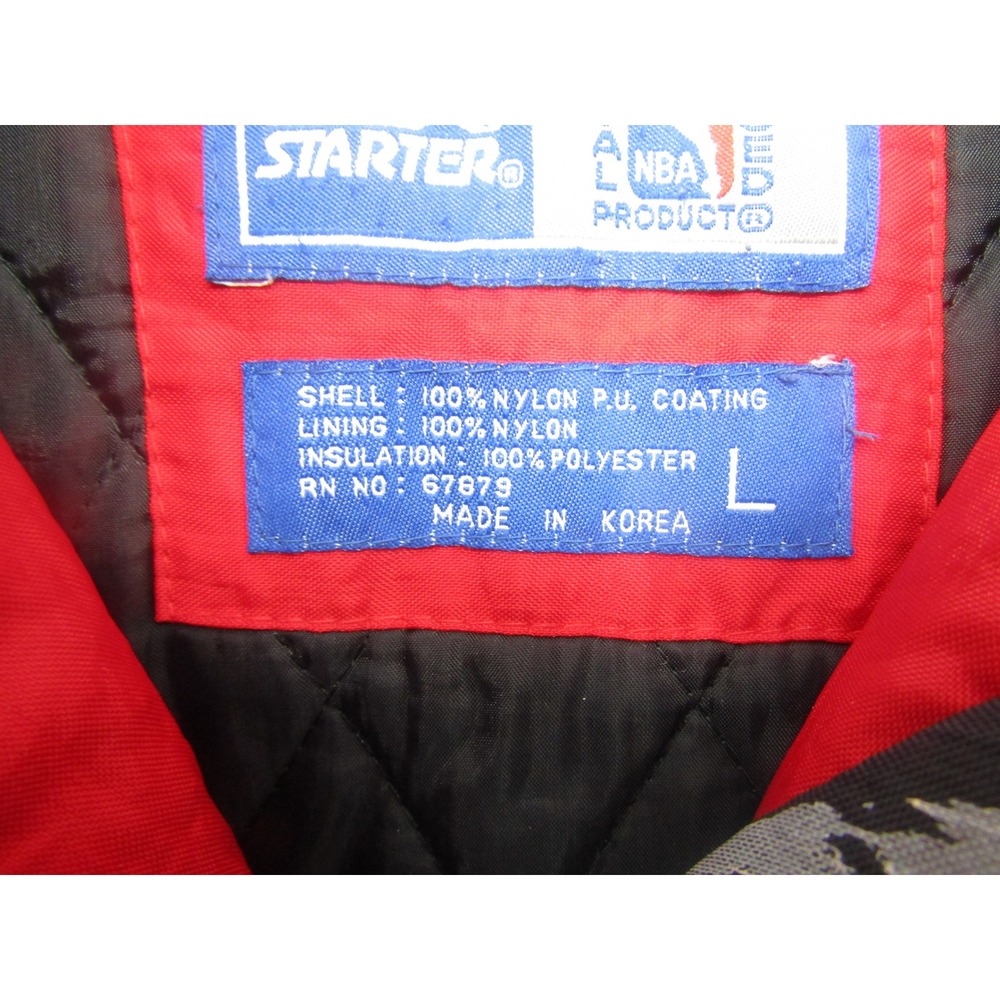 Starter Chicago Bulls Jacket Large Red Vintage 90s NBA Anorak Gorpcore Hip Hop - Picture 15 of 16